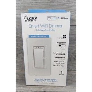 Feit Electric DIM/WIFI Smart Wi-Fi Dimmer - White-Google-Apple